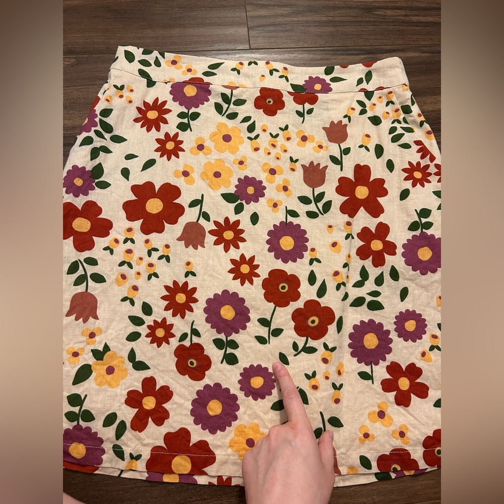 Floral Linen Modcloth x Princess Highway Mini Skirt - Picture 14 of 16